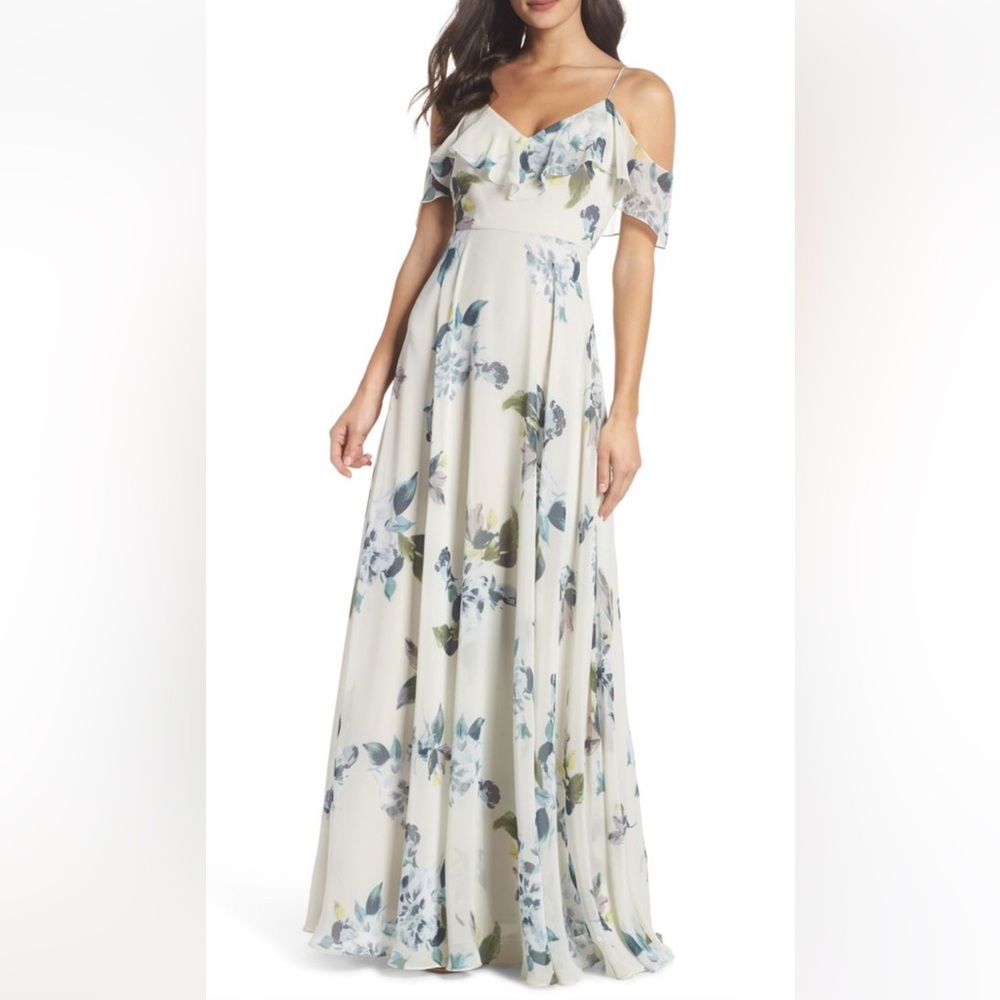 Jenny Yoo Mila Cold Shoulder Gown